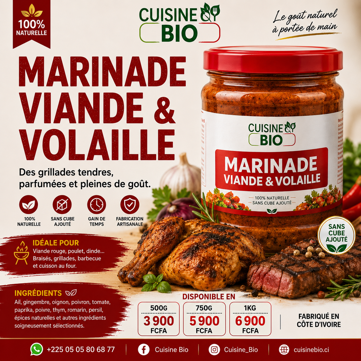 Marinade Viande Volaille