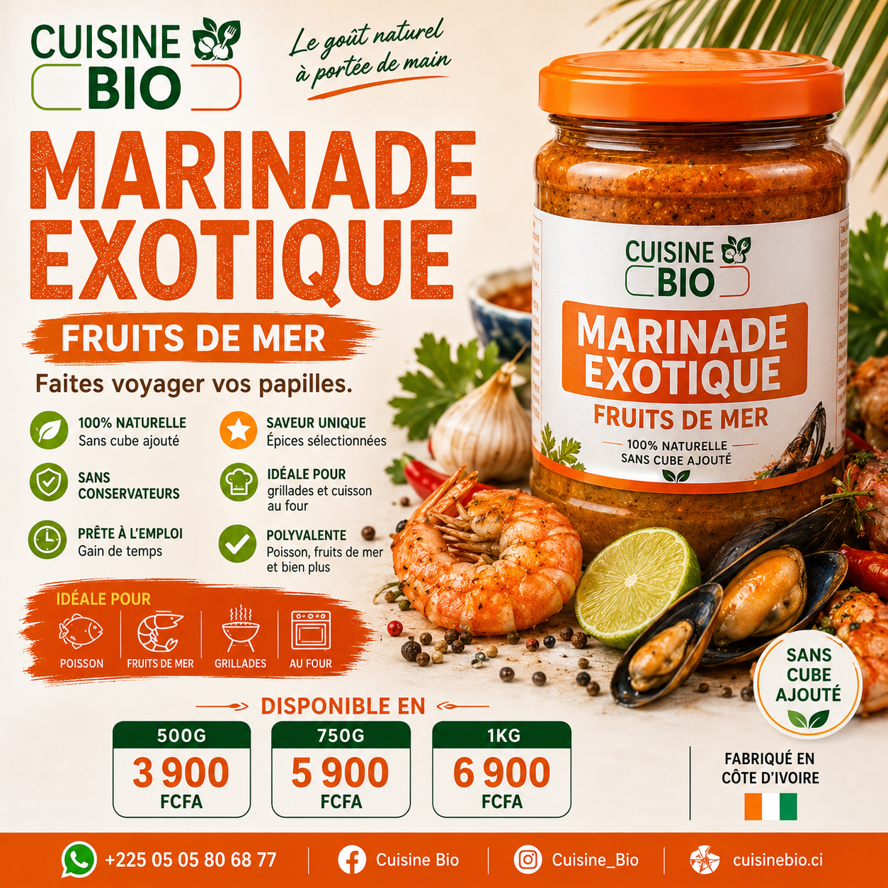 Marinade Exotique (pour fruits de mer)